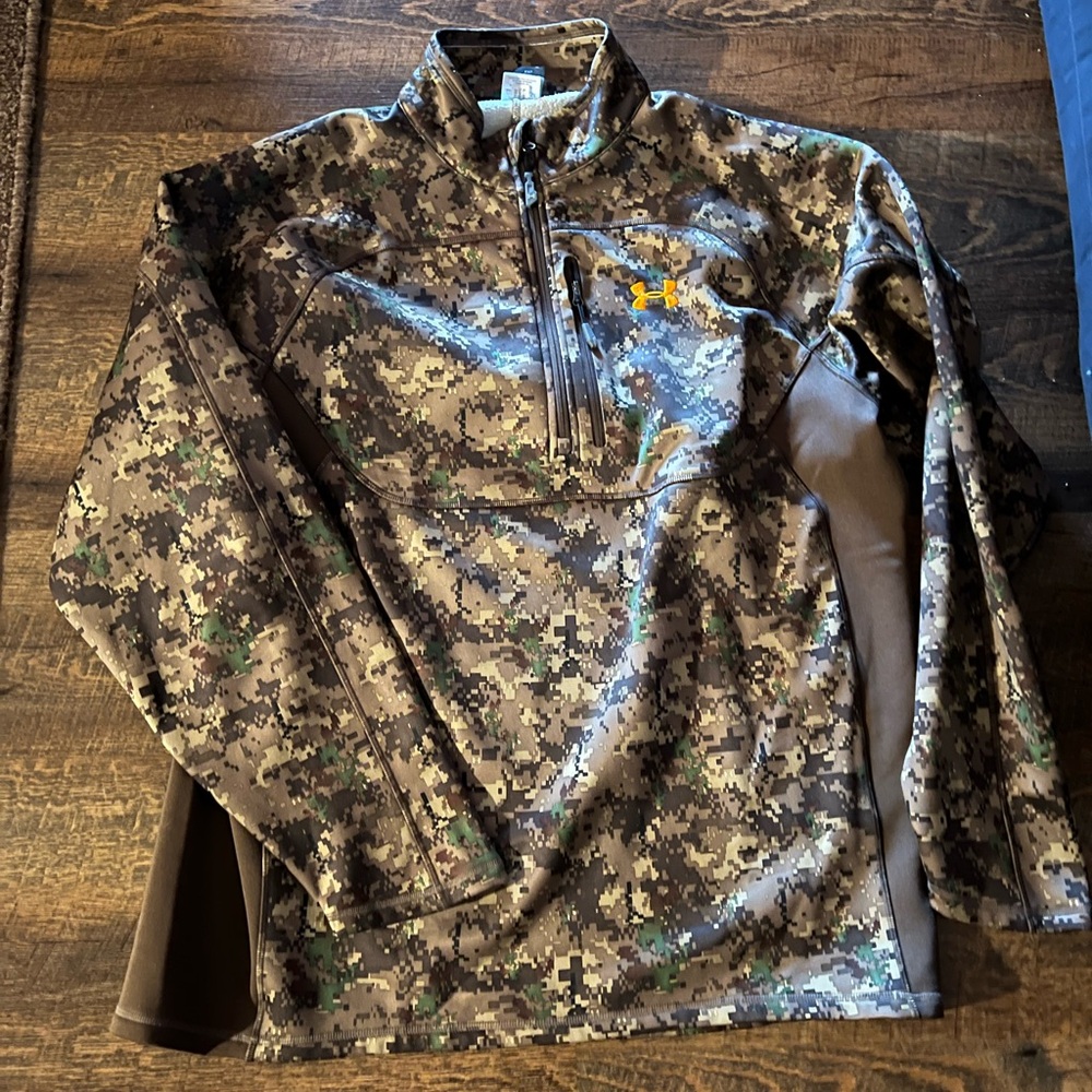 Under Armour Digital Camo Jacket Size XXL 1/4 zip